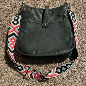 Threaded Pear Emmy Courier Vegan Purse Crossbody Bag